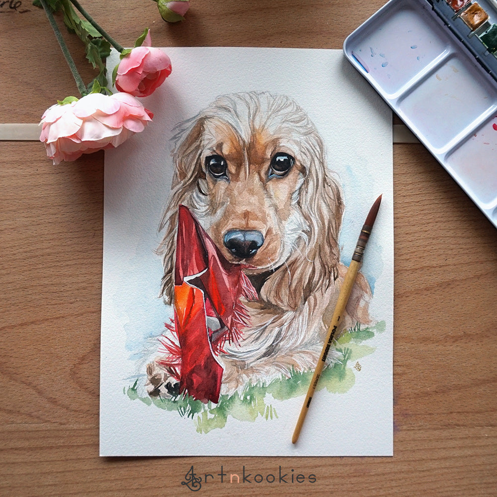 Custom Watercolour Pet Portrait