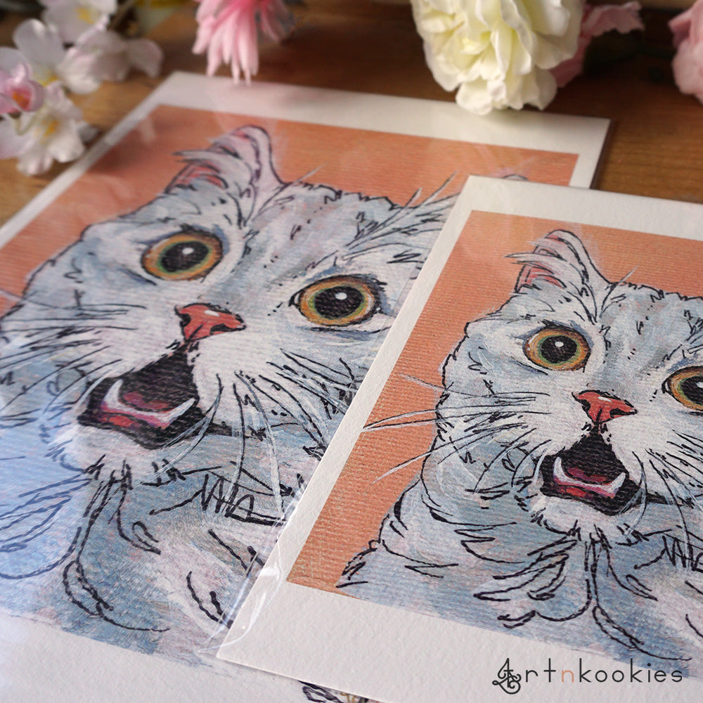 "Shocked Cat" Fine Art Print