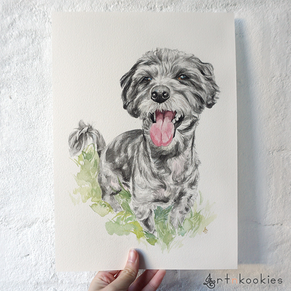 Custom Watercolour Pet Portrait