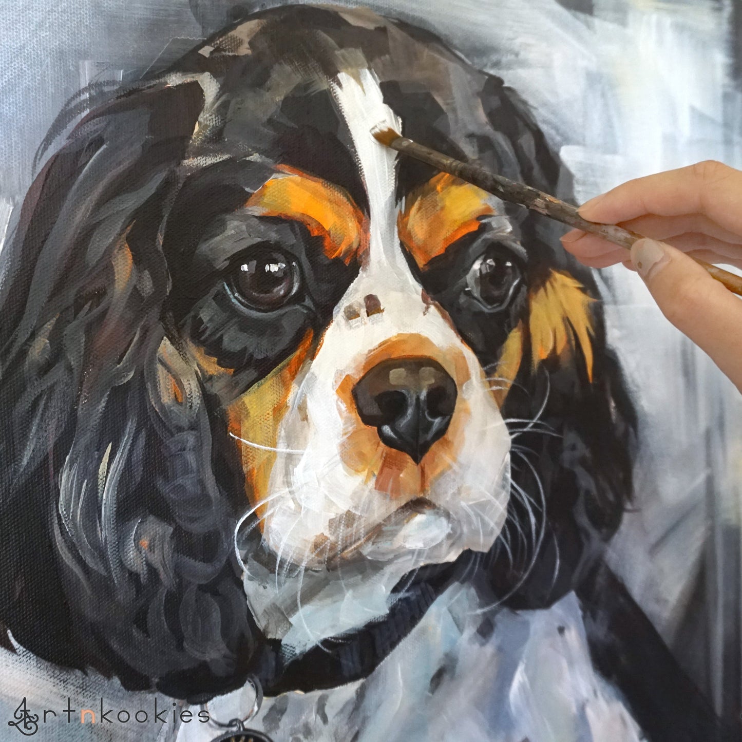 Mini Pet Portrait on Easel