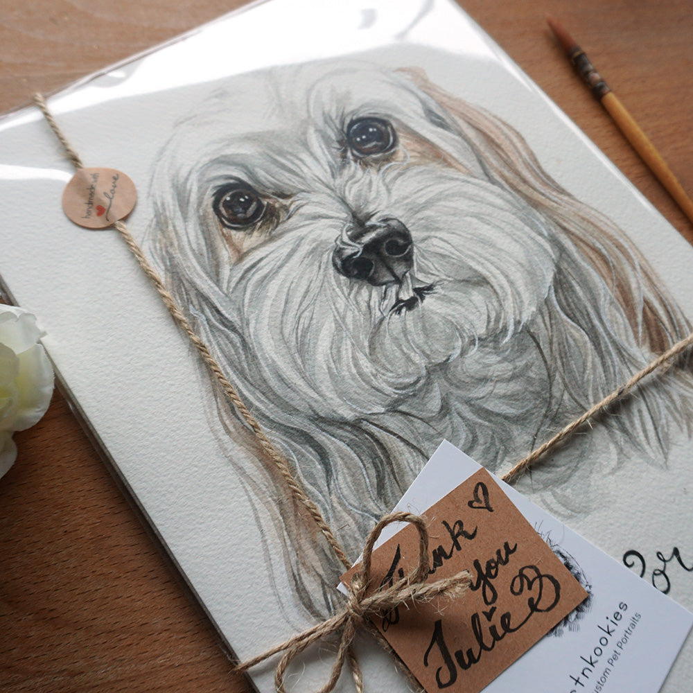 Custom Watercolour Pet Portrait