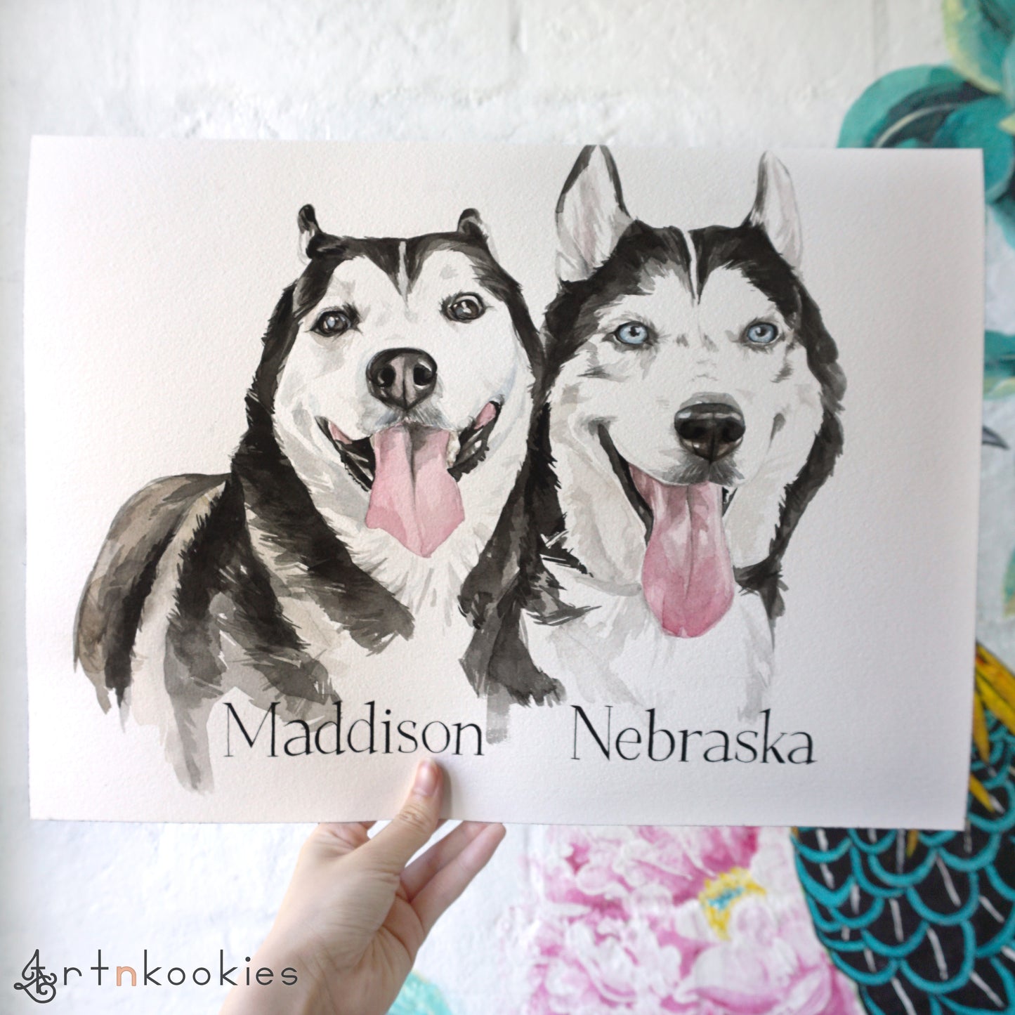 Custom Watercolour Pet Portrait