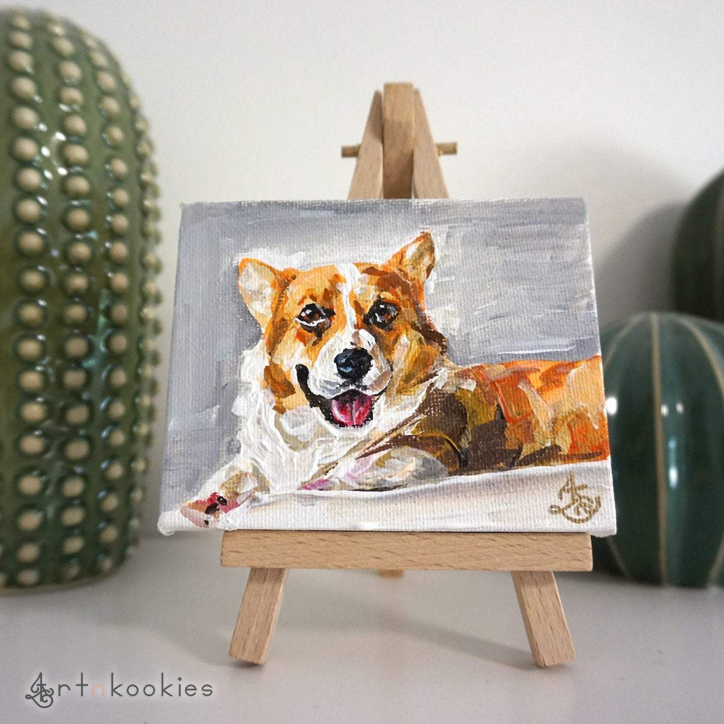 Mini Pet Portrait on Easel