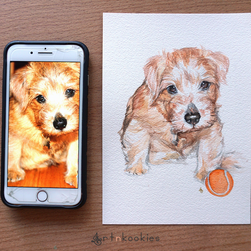 Custom Watercolour Pet Portrait