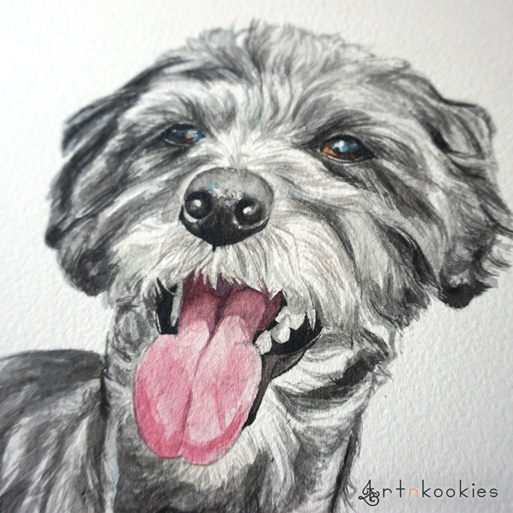 Custom Watercolour Pet Portrait