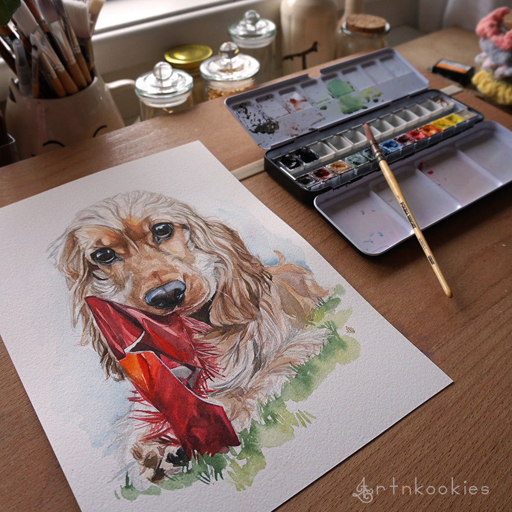 Custom Watercolour Pet Portrait